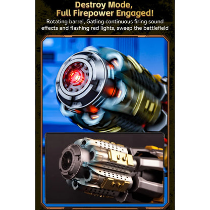 Transformers Bumblebee Wearable Hand Cannon – Kids Voice-Activated Toy with Gatling Sound Effects & LED Light, Boys Gift
