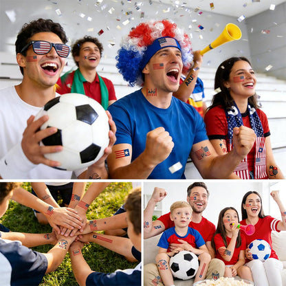 Red White Blue Fan Wig For World Cup,USA World Cup Headband Wig - Ideal For Soccer Enthusiasts, Wig Accessory For Celebrations