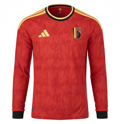 Belgium National Football Team 2026 World Cup Jersey – Long-Sleeve Version/Belgisch nationaal voetbalteam WK 2026 shirt - versie met lange mouwen
