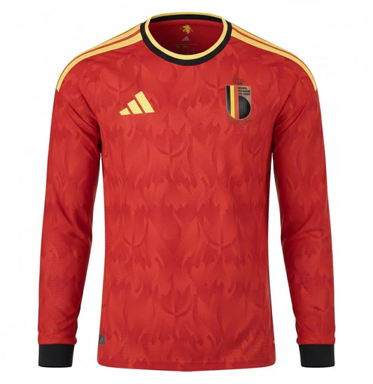 Belgium National Football Team 2026 World Cup Jersey – Long-Sleeve Version/Belgisch nationaal voetbalteam WK 2026 shirt - versie met lange mouwen