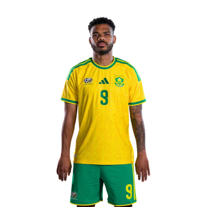 South Africa National Football Team 2026 World Cup Jersey (Player Version/Match Version) — Forwards: No.7 Oswin APPOLLIS, No.8 Tshepang MOREMI,No.9 Lyle FOSTER
