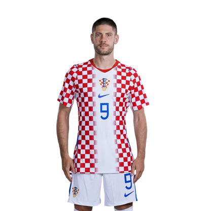 Croatia National Football Team 2026 World Cup Jersey (Player Version/Match Version) — Forwards: No. 9 Andrej Kramarić, No. 11 Ante Budimir, No. 14 Ivan Perišić / Napadači: Br. 9 Andrej KRAMARIĆ, Br. 11 Ante BUDIMIR, Br. 14 Ivan PERIŠIĆ