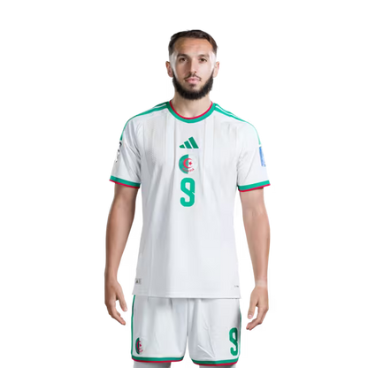 Algeria National Football Team 2026 World Cup Jersey (Player/Match Version) — Forwards: No. 7 Riyad Mahrez, No. 9 Amine Gouiri, No. 11 Anis Hadj Moussa/ المهاجمون: رقم 7 رياض محرز، رقم 9 أمين غويري، رقم 11 أنيس حاج موسى