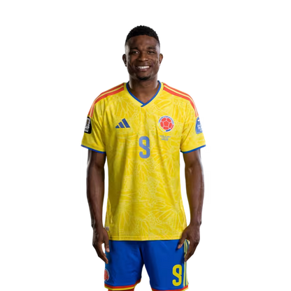 Colombia National Football Team 2026 World Cup Jersey (Player/Match Version) — Forwards: No. 7 Luis Díaz, No. 9 Jhon Córdoba, No. 19 Cucho Hernández./Delanteros: N.º 7 Luis Díaz, N.º 9 Jhon Córdoba, N.º 19 Cucho Hernández.