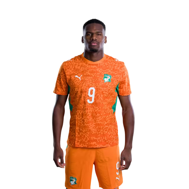 Côte d'Ivoire National Team 2026 World Cup Jersey (Player/Match Version) — Forwards: No. 9 Ange-Yoan Bonny, No. 10 Simon Adingra, No. 11 Yan Diomande/ Attaquants : n° 9 Ange-Yoan BONNY, n° 10 Simon ADINGRA, n° 11 Yan DIOMANDE