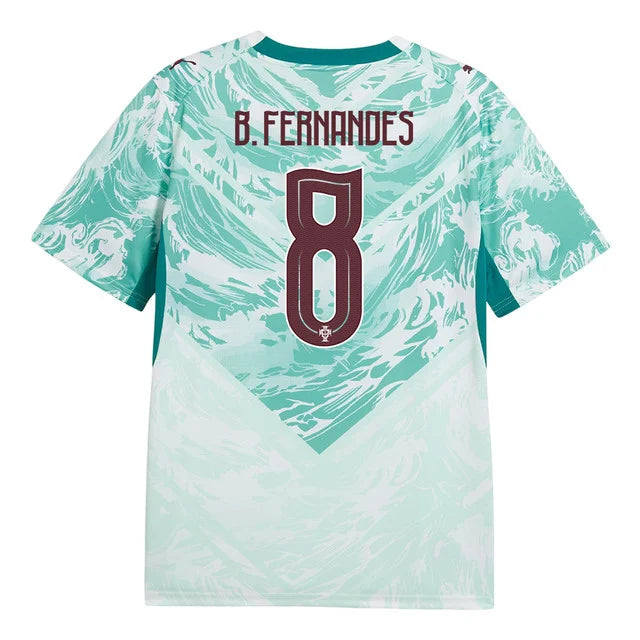 2026 World Cup B.Fernandes Portugal Soccer Jersey Player Version  Match Version - No.8 Home Red and Away Green