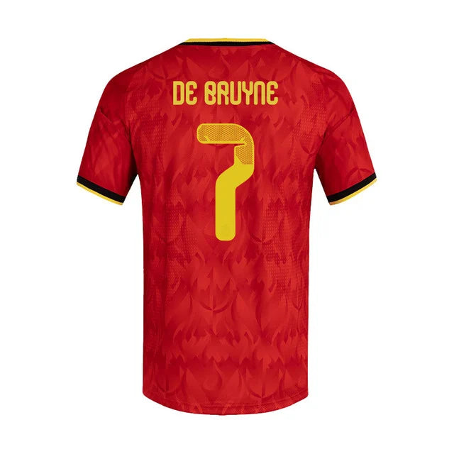 2026 World Cup De Bruyne Belgium Soccer Jersey Player Version  Match Version - No.7 Home Red and Away Blue