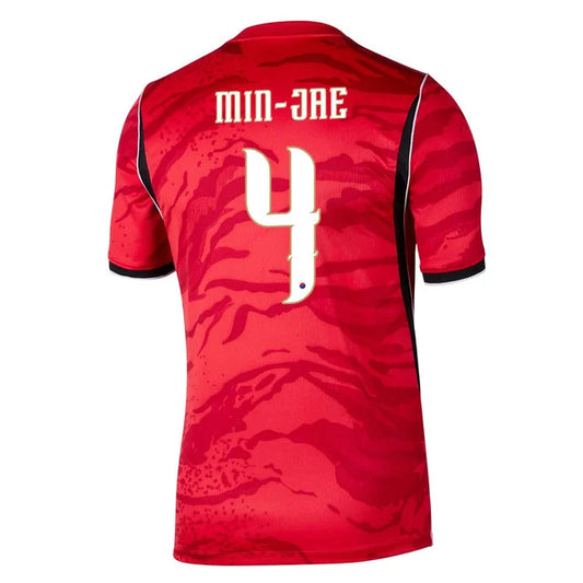 2026 World Cup Min-jae South Korea Soccer Jersey Player Version  Match Version - No.4 Home Red and Away Purple