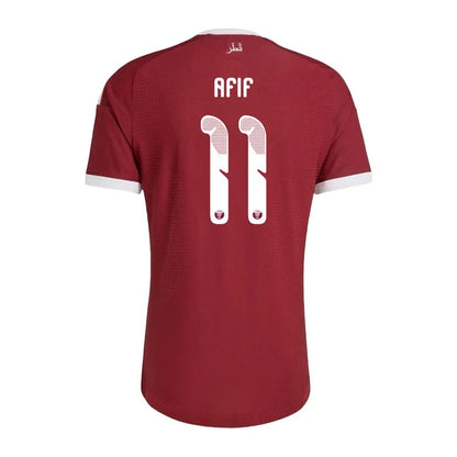 2026 World Cup Afif Qatar Soccer Jersey Player Version  Match Version - No.11 Home Red and Away White