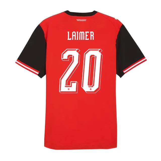 2026 World Cup Laimer Austria Soccer Jersey Player Version  Match Version - No. 20 Home Red and Away White
