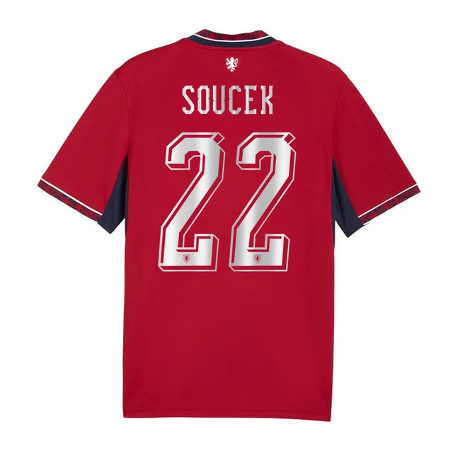 2026 World Cup Soucek Czech Republic Soccer Jersey Player Version  Match Version - No.22 Home Red and Away White