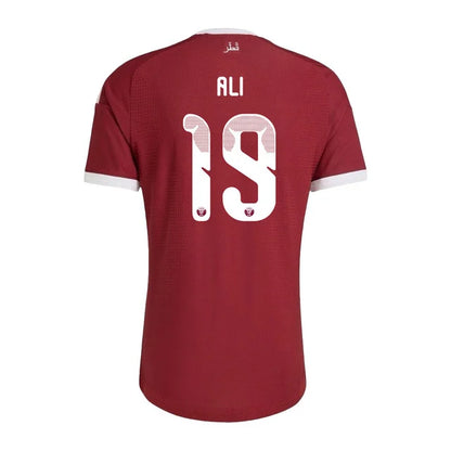 2026 World Cup Ali Qatar Soccer Jersey Player Version  Match Version - No.19 Home Red and Away White