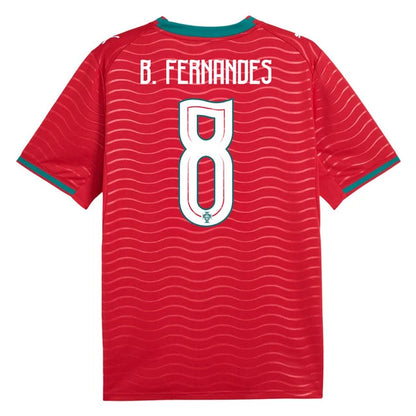 2026 World Cup B.Fernandes Portugal Soccer Jersey Player Version  Match Version - No.8 Home Red and Away Green