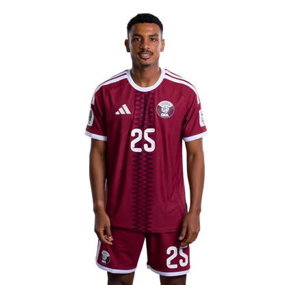 2026 World Cup Qatar Soccer Jersey Player Version  Match Version - Defender No.16 BOUALEM KHOUKHI, No.18 SULTAN ALBRAKE, No.25 ALHASHMI ALHUSSEIN