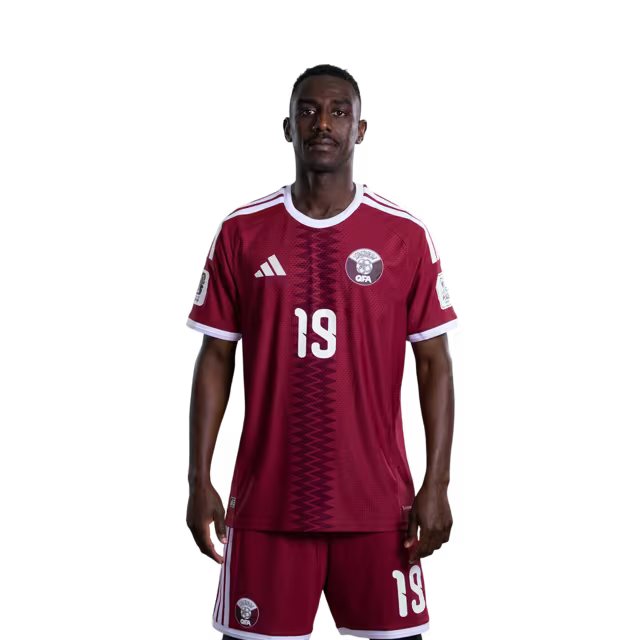 2026 World Cup Qatar Soccer Jersey Player Version  Match Version - Forward No.19 ALMOEZ ALI, No.24 TAHSIN MOHAMMED, No.26 MOHAMED MANAI