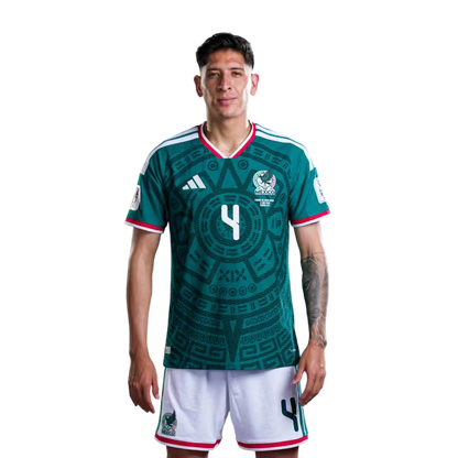 Mexico National Team 2026 World Cup Soccer Jersey (Player Version/Match Version)– Defenders: No. 2 Jorge Sánchez, No. 3 César Montes, No. 4 Edson Álvarez / Defensa n.° 2 Jorge SÁNCHEZ, n.° 3 César MONTES, n.° 4 Edson ÁLVAREZ