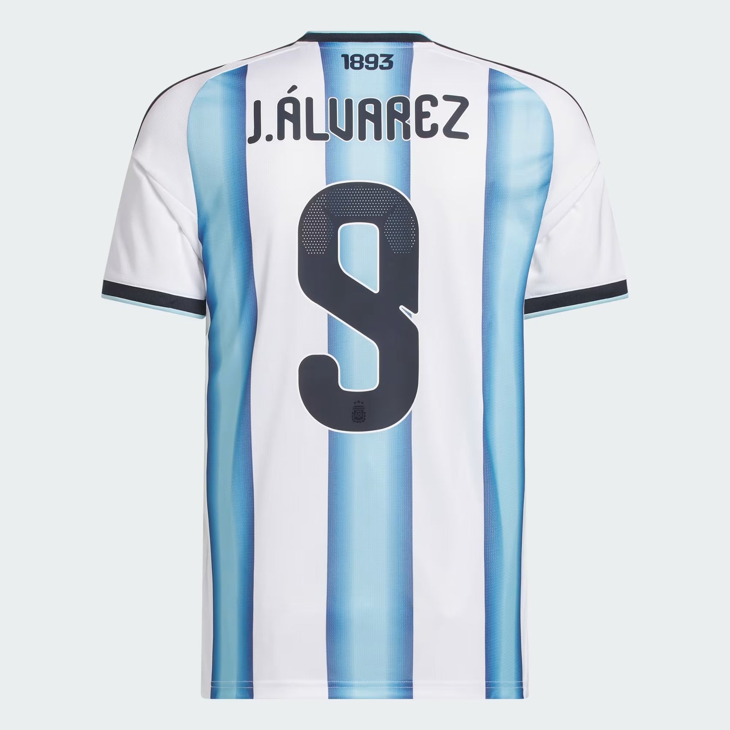 2026 World Cup J. Alvarez Argentina  Soccer Jersey Player Version  Match Version - No. 9 Home White & Blue and Away Black & Blue