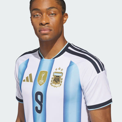 2026 World Cup J. Alvarez Argentina  Soccer Jersey Player Version  Match Version - No. 9 Home White & Blue and Away Black & Blue