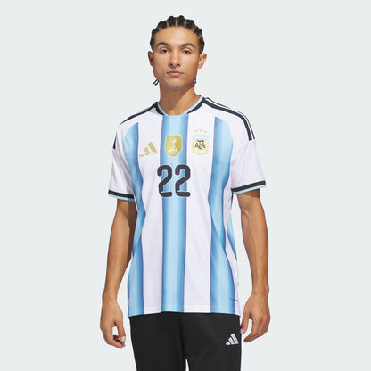 2026 World Cup Lautaro Martinez Argentina  Soccer Jersey Player Version  Match Version - No. 22 Home White & Blue and Away Black & Blue