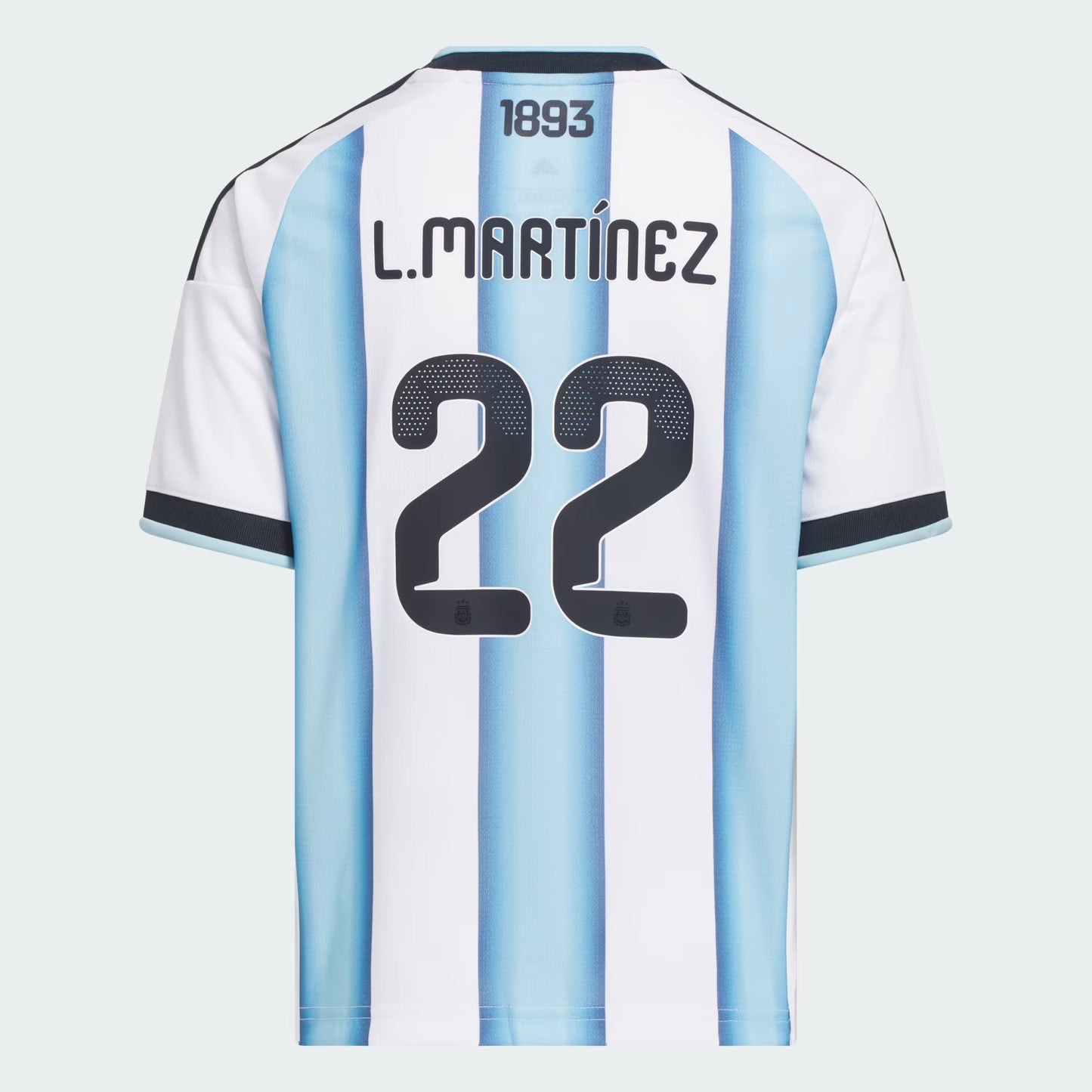 2026 World Cup Lautaro Martinez Argentina  Soccer Jersey Player Version  Match Version - No. 22 Home White & Blue and Away Black & Blue