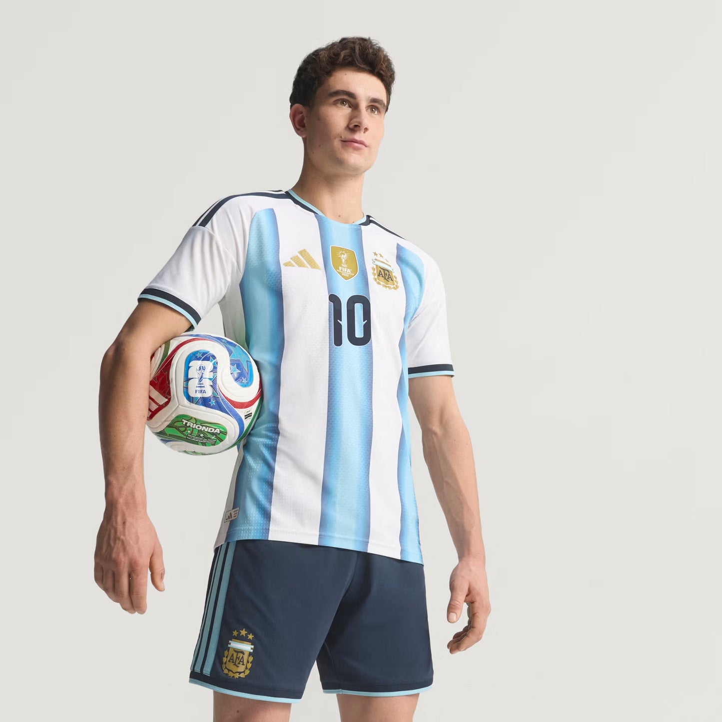 2026 World Cup Messi Argentina  Soccer Jersey Player Version  Match Version - No. 10 Home White & Blue and Away Black & Blue