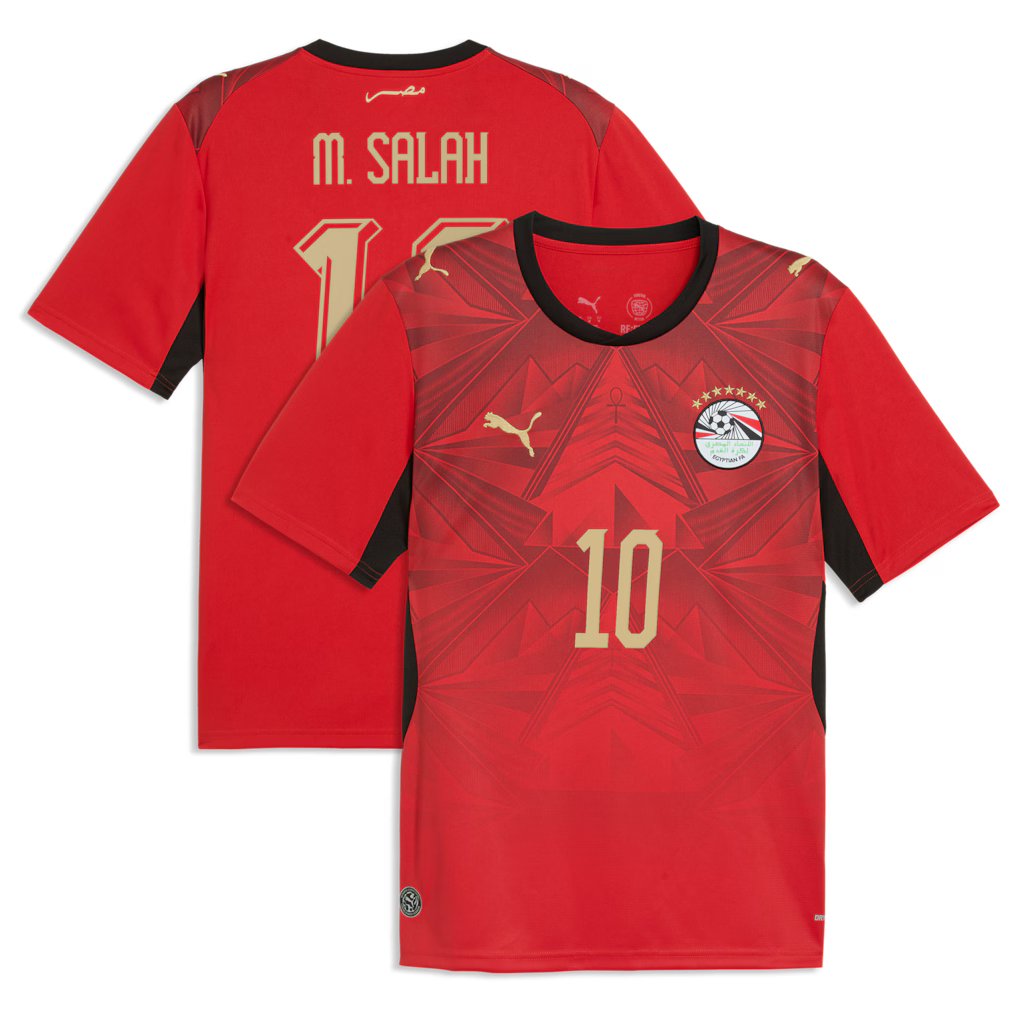 2026 World Cup Mohamed Salah Egypt Soccer Jersey Player Version  Match Version - No. 10 Home Red and Away White