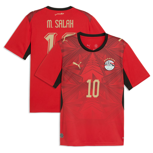 2026 World Cup Mohamed Salah Egypt Soccer Jersey Player Version  Match Version - No. 10 Home Red and Away White