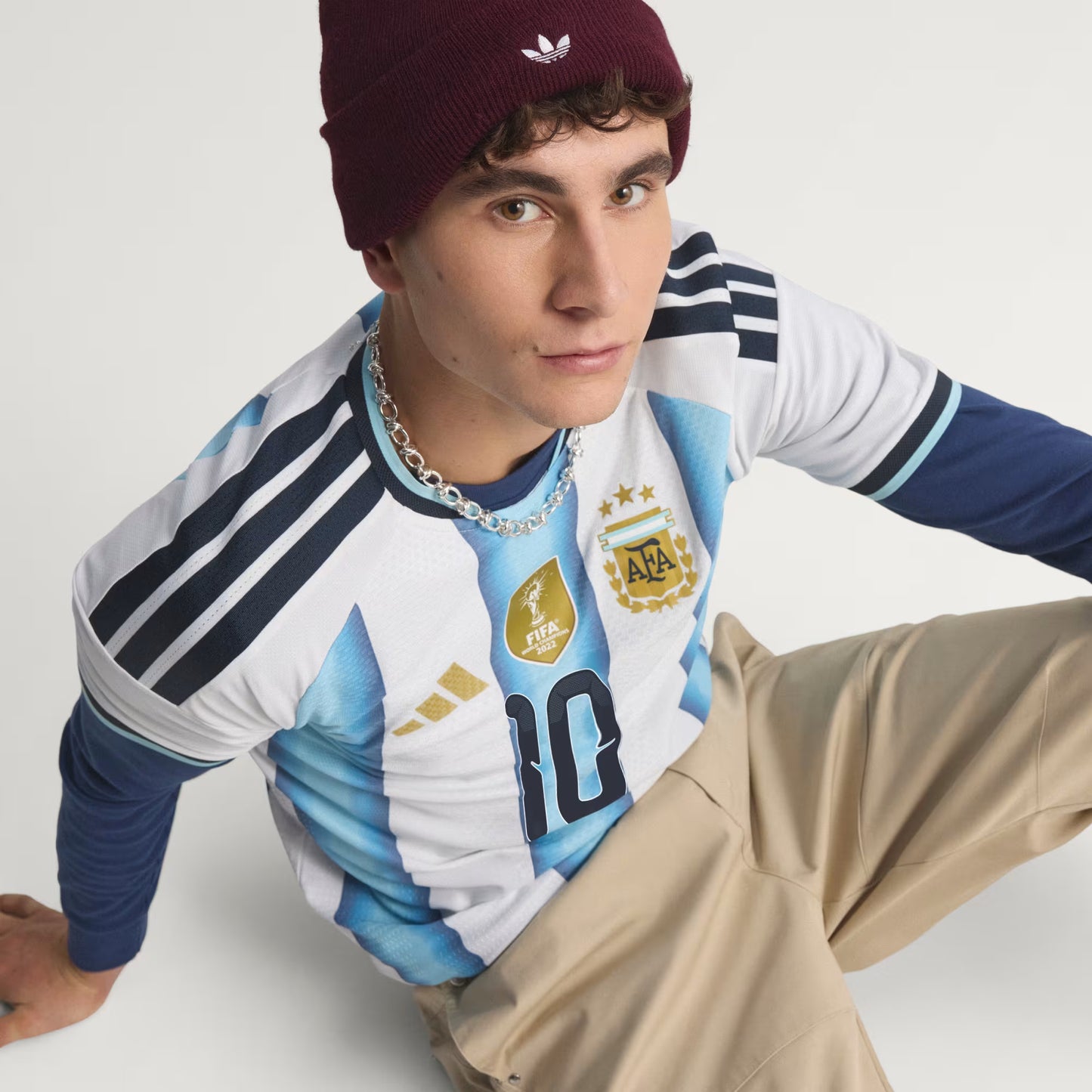 2026 World Cup Messi Argentina  Soccer Jersey Player Version  Match Version - No. 10 Home White & Blue and Away Black & Blue