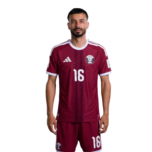 2026 World Cup Qatar Soccer Jersey Player Version  Match Version - Defender No.16 BOUALEM KHOUKHI, No.18 SULTAN ALBRAKE, No.25 ALHASHMI ALHUSSEIN