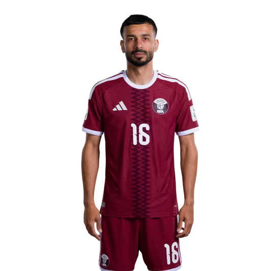 2026 World Cup Qatar Soccer Jersey Player Version  Match Version - Defender No.16 BOUALEM KHOUKHI, No.18 SULTAN ALBRAKE, No.25 ALHASHMI ALHUSSEIN