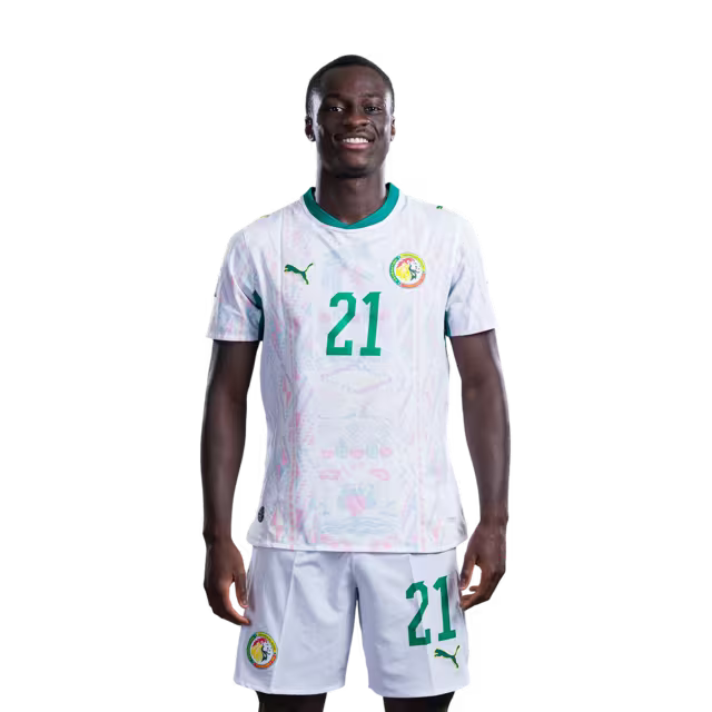Senegal National Football Team 2026 World Cup Jersey (Player Version/Match Version) — Midfielders: No.17 Pape Matar SARR, No.21 Habib DIARRA,No.22 Bara Sapoko NDIAYE,No.26 Pape GUEYE / Equipe nationale de football sénégal