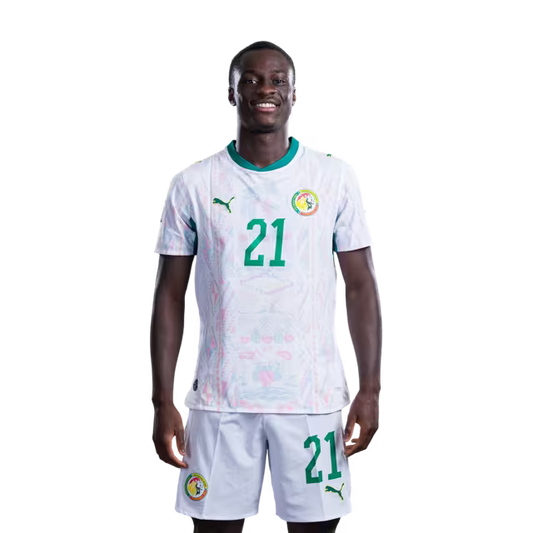 Senegal National Football Team 2026 World Cup Jersey (Player Version/Match Version) — Midfielders: No.17 Pape Matar SARR, No.21 Habib DIARRA,No.22 Bara Sapoko NDIAYE,No.26 Pape GUEYE / Equipe nationale de football sénégal