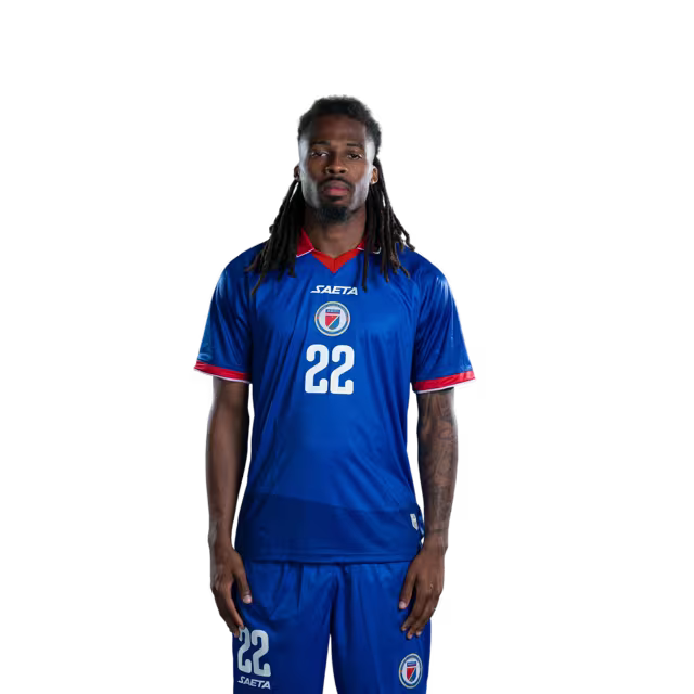 Mayo foutbòl koup di mond Ayiti 2026 vèsyon jwè vèsyon match - Defansè No.22 Jean-Kevin DUVERNE, No.24 Wilguens PAUGAIN