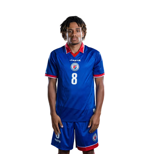 Mayo foutbòl koup di mond Ayiti 2026 vèsyon jwè vèsyon match - Defansè No.5 Hannes DELCROIX, No.8 Martin EXPERIENCE, No.13 Markhus LACROIX