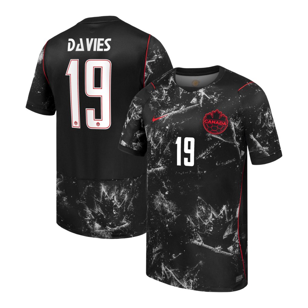 2026 World Cup Davies Canada Soccer Jersey Player Version  Match Version - No.19 Home Red and Away Black