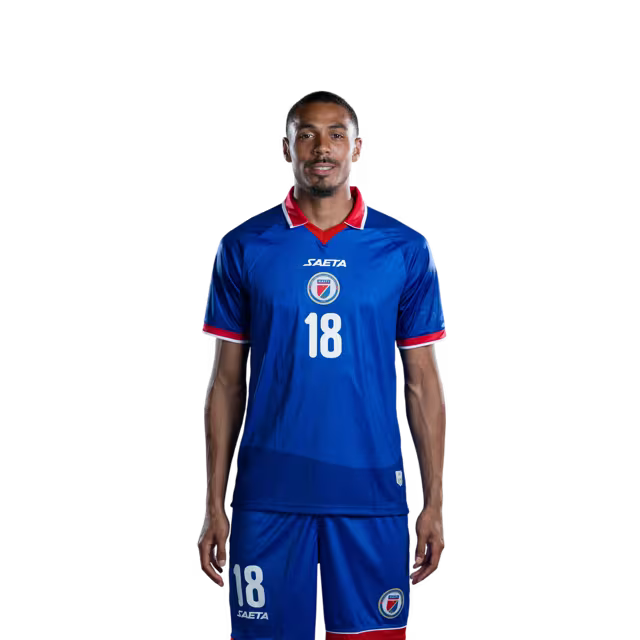 Mayo foutbòl koup di mond Ayiti 2026 vèsyon jwè vèsyon match la - Atakan No.15 Ruben PROVIDENCE, No.16 Lenny JOSEPH, No.18 Wilson Isidor