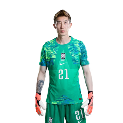 2026 월드컵 대한민국 축구 선수 유니폼 경기용 - 골키퍼 등번호 1번 김승규, 12번 송범근, 21번 조현우