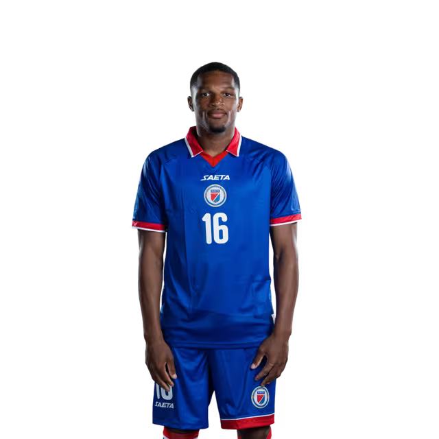 Mayo foutbòl koup di mond Ayiti 2026 vèsyon jwè vèsyon match la - Atakan No.15 Ruben PROVIDENCE, No.16 Lenny JOSEPH, No.18 Wilson Isidor