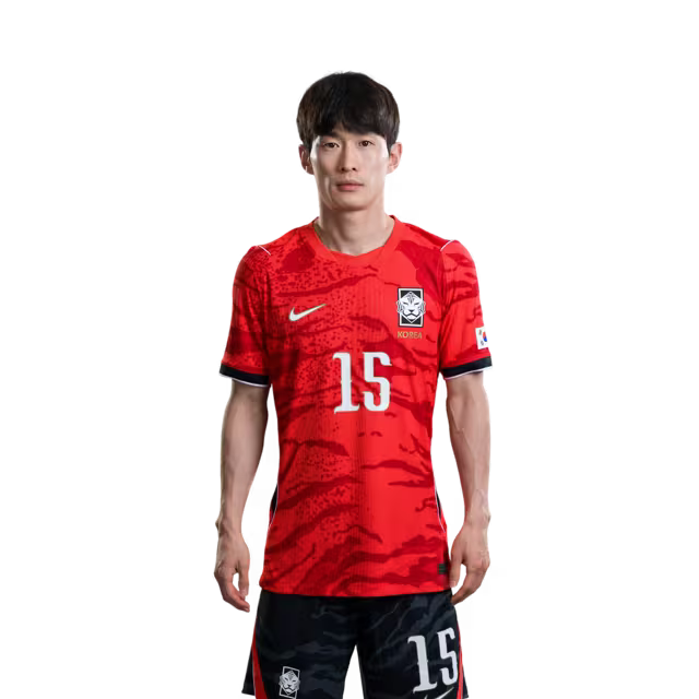 2026 월드컵 대한민국 축구 선수 유니폼 (경기용) - 수비수 13번 이태석, 14번 조위제, 15번 김문환