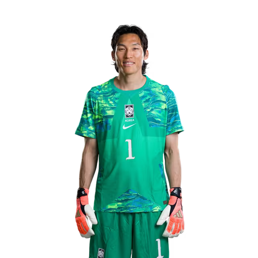 2026 월드컵 대한민국 축구 선수 유니폼 경기용 - 골키퍼 등번호 1번 김승규, 12번 송범근, 21번 조현우