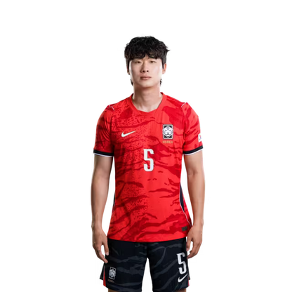 2026 월드컵 대한민국 축구 선수 유니폼 (경기용) - 수비수 2번 이한범, 4번 김민재, 5번 김태현