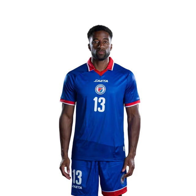 Mayo foutbòl koup di mond Ayiti 2026 vèsyon jwè vèsyon match - Defansè No.5 Hannes DELCROIX, No.8 Martin EXPERIENCE, No.13 Markhus LACROIX