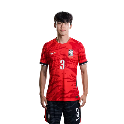 2026 월드컵 대한민국 축구 선수 유니폼 (경기용) - 미드필더 3번 이혁, 6번 황인범, 8번 백승호