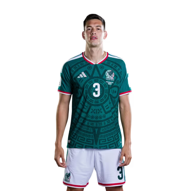 Mexico National Team 2026 World Cup Soccer Jersey (Player Version/Match Version)– Defenders: No. 2 Jorge Sánchez, No. 3 César Montes, No. 4 Edson Álvarez / Defensa n.° 2 Jorge SÁNCHEZ, n.° 3 César MONTES, n.° 4 Edson ÁLVAREZ