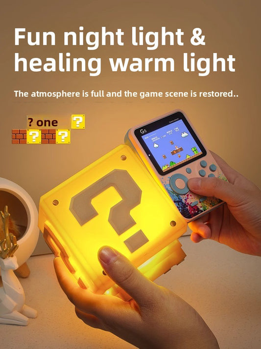 Mario Lamp, Super Mario Question Mark Night Light, Blocky Sound LED Modern Creative Ambient Light