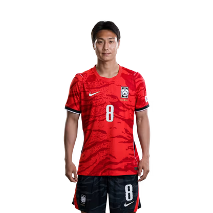 2026 월드컵 대한민국 축구 선수 유니폼 (경기용) - 미드필더 3번 이혁, 6번 황인범, 8번 백승호