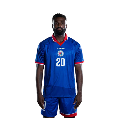 Mayo foutbòl koup di mond Ayiti 2026 vèsyon jwè vèsyon match la - Atakan No.19 Yassin FORTUNE, No.20 Frantzdy Pierrot, No.21 Josue CASIMIR