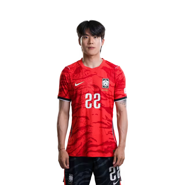 2026 월드컵 대한민국 축구 선수 유니폼 (경기용) - 수비수 16번 박진섭, 22번 설영우, 23번 카스트롭 옌스
