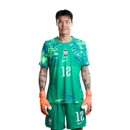2026 월드컵 대한민국 축구 선수 유니폼 경기용 - 골키퍼 등번호 1번 김승규, 12번 송범근, 21번 조현우