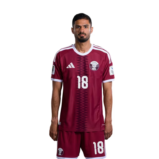 2026 World Cup Qatar Soccer Jersey Player Version  Match Version - Defender No.16 BOUALEM KHOUKHI, No.18 SULTAN ALBRAKE, No.25 ALHASHMI ALHUSSEIN